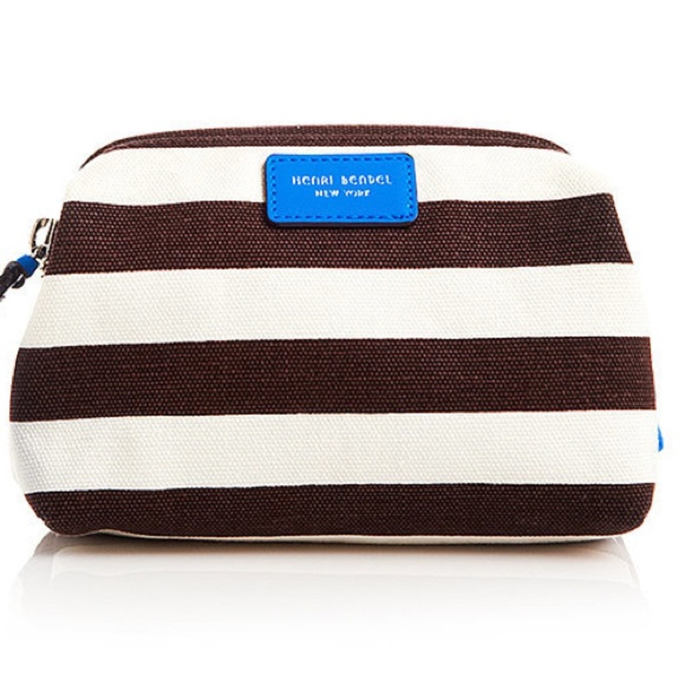 Henri Bendel Small Striped Canvas Dopp Kit (NWOT)
